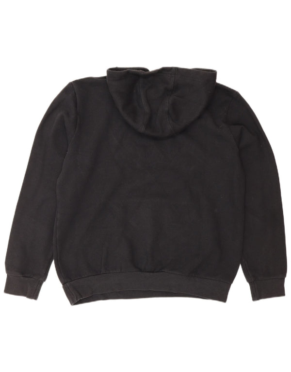 Pulover cu glugă cu grafic Adidas pentru băieți 13-14 ani, bumbac negru