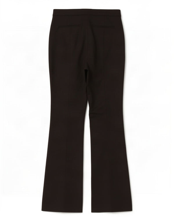MINT VELVET Pantaloni chino flare pentru femei UK 12 Medium W30 L32 Bumbac negru