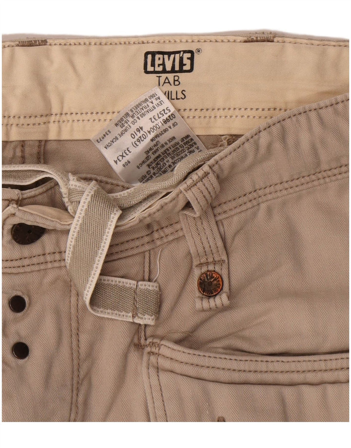 Pantaloni cargo dritti pentru bărbați Levi's L33 L34 bumbac bej