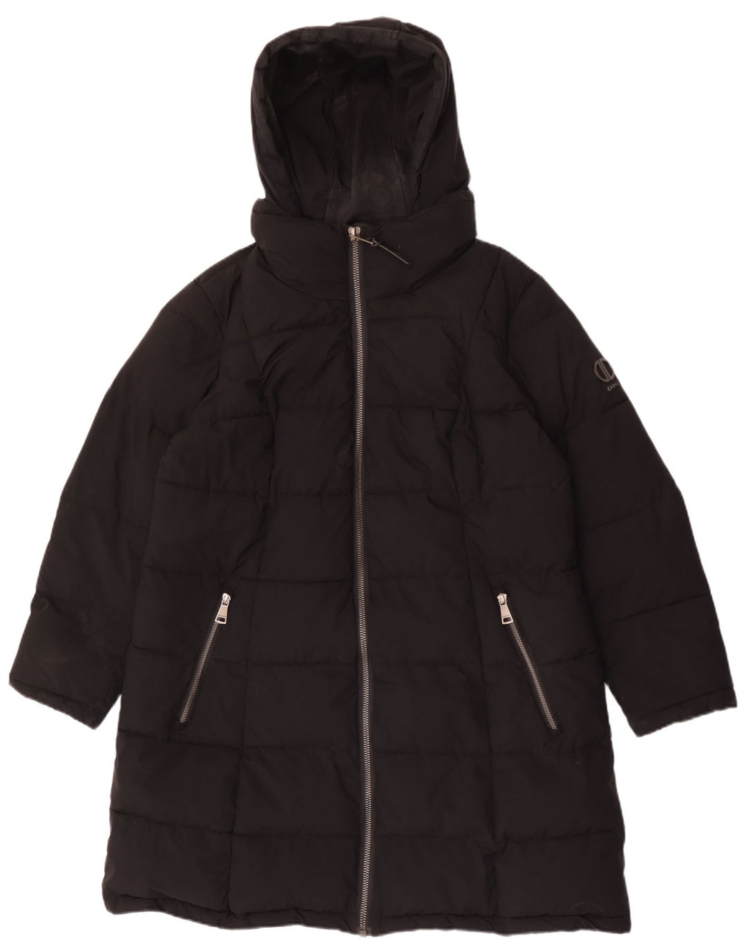 Palton căptușit cu glugă pentru femei Dkny UK 18 XL poliester negru