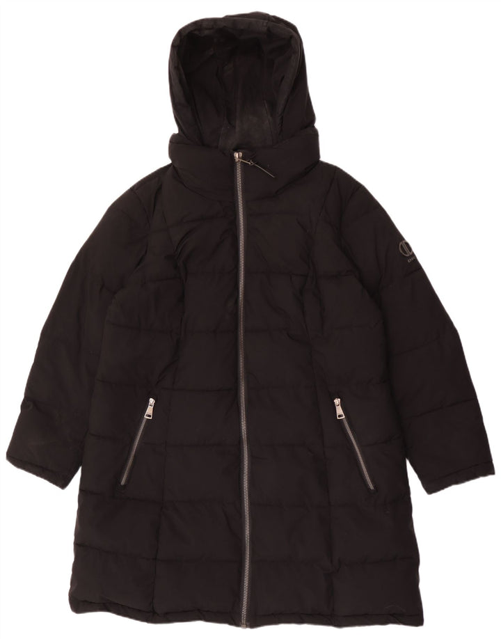 Palton căptușit cu glugă pentru femei Dkny UK 18 XL poliester negru