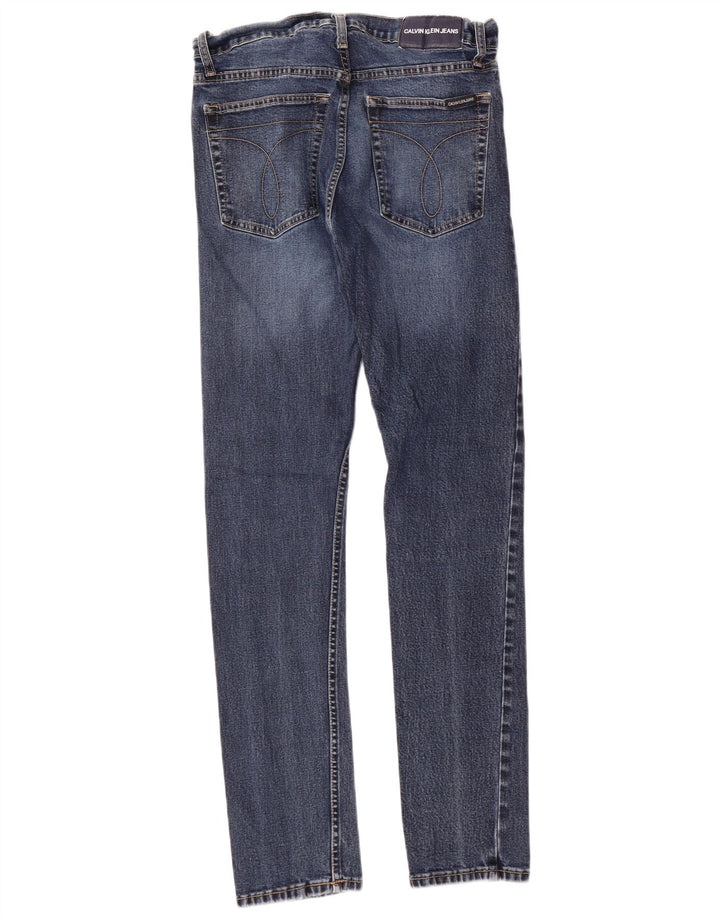 Blugi slim pentru bărbați CALVIN KLEIN W30 L32 Bumbac albastru