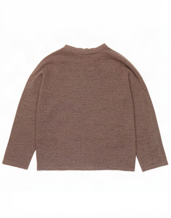 Pulover supradimensionat pentru femei Zara, cu gâtul turn, UK 10, poliester, gri mic