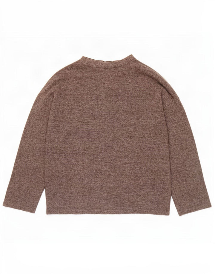 Pulover supradimensionat pentru femei Zara, cu gâtul turn, UK 10, poliester, gri mic