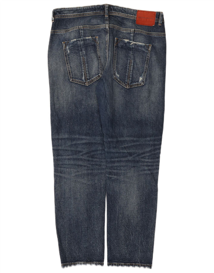 Blugi slim pentru femei Distressed Zara EU 40 Medium L30 L28 Bumbac albastru
