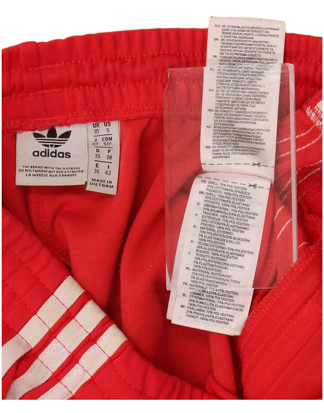 Pantaloni de trening ADIDAS pentru femei UK 10 Poliester roșu mic