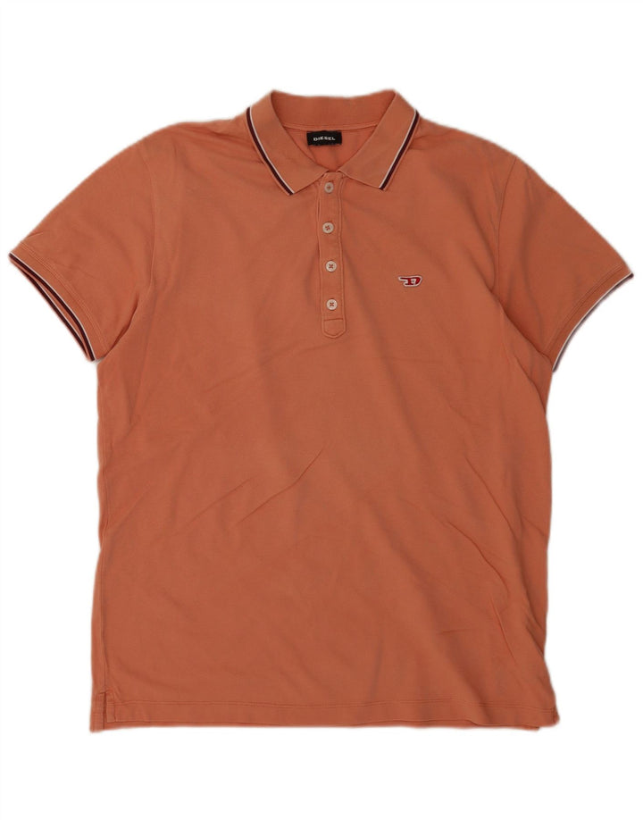 Tricou polo pentru bărbați Diesel mare portocaliu