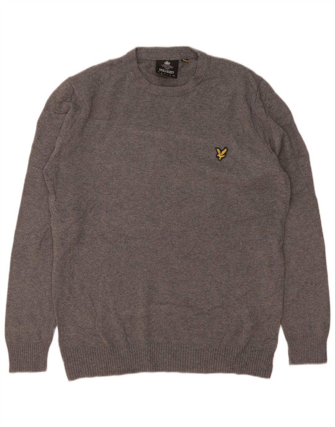 Pulover Lyle & Scott pentru bărbați, cu gât roșu, bumbac cu pete mici, gri