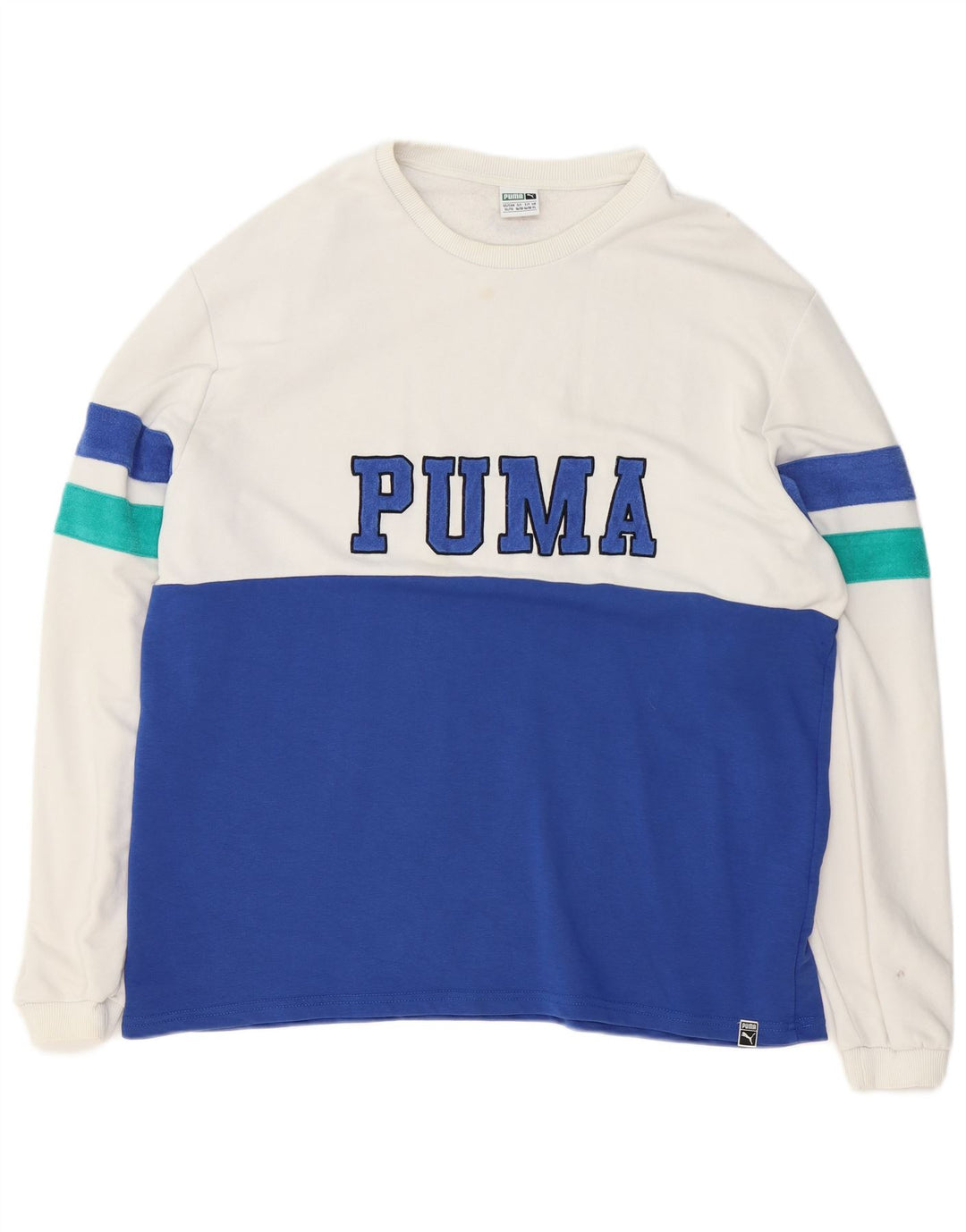 Tricou cu mânecă lungă Puma pentru bărbați, XL, albastru, color block, bumbac