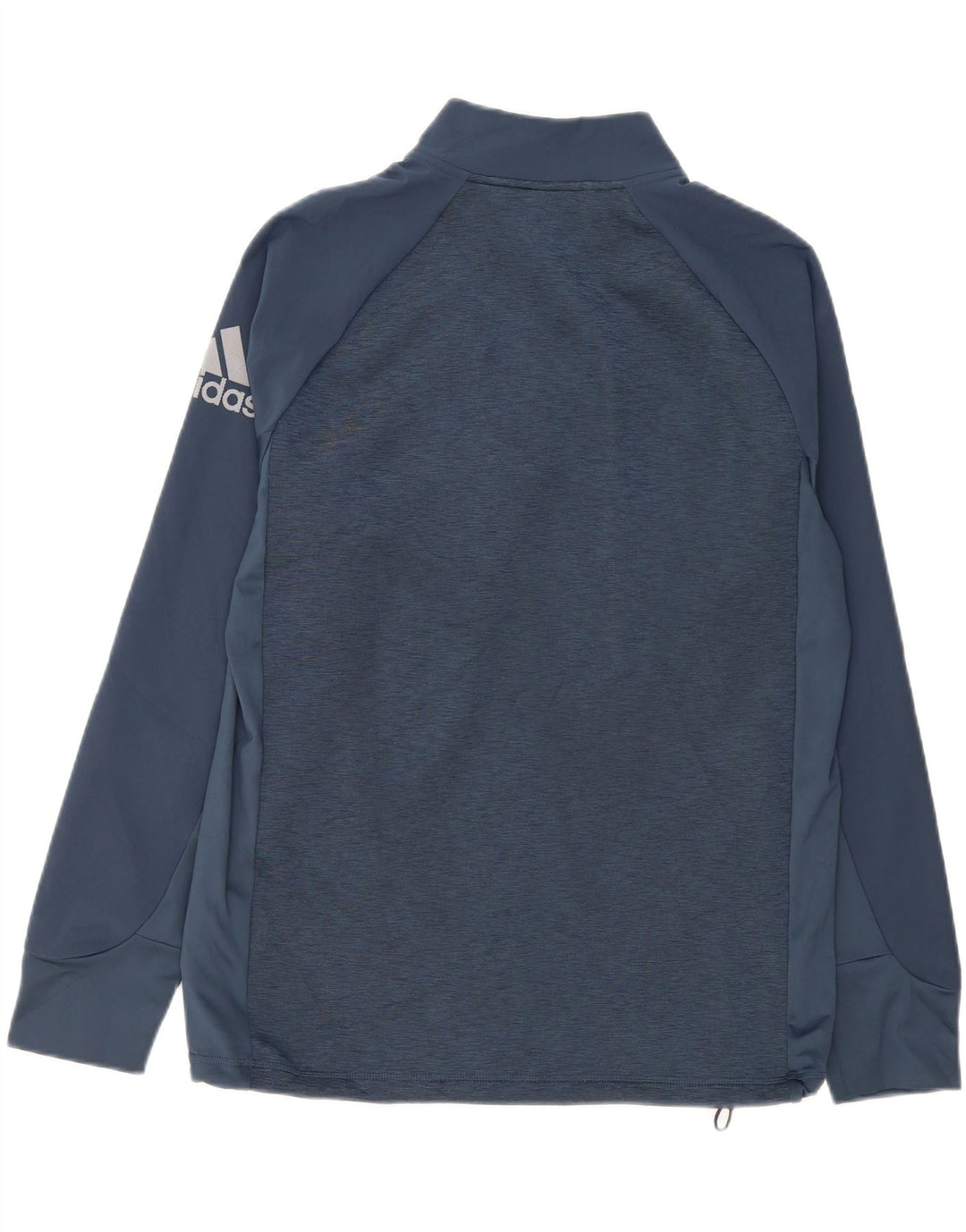 Top de trening ADIDAS pentru bărbați, cu fermoar, cu gât, pete, albastru bleumarin