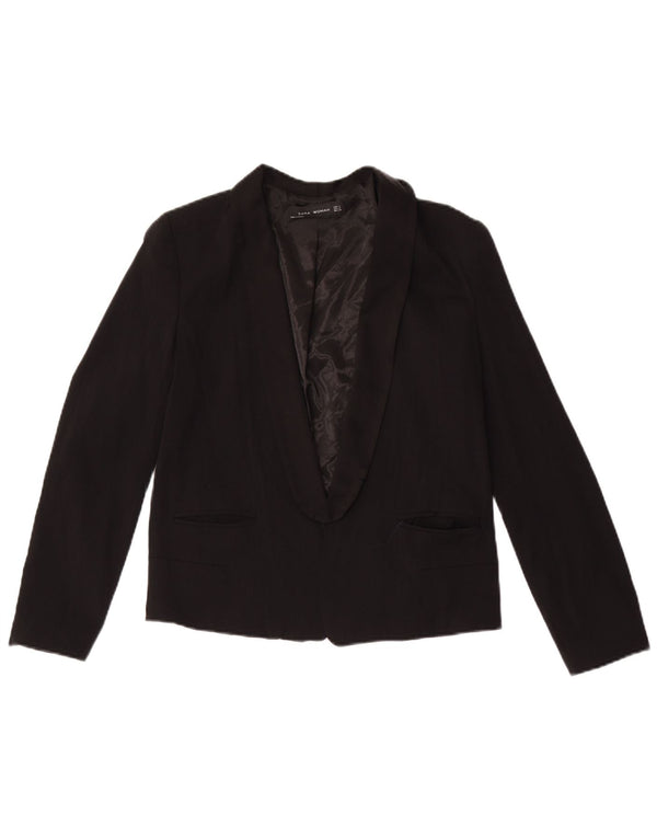 Jachetă Blazer deschisă pentru femei Zara UK 10 Small Black