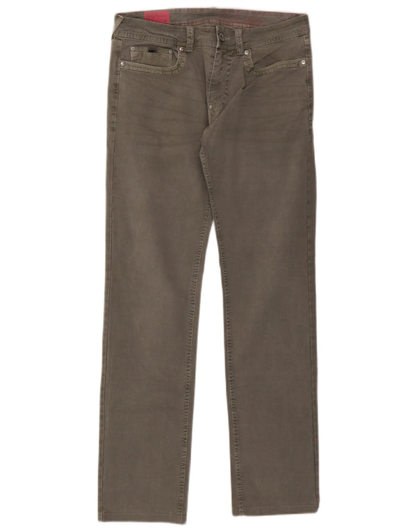 Gas Pantaloni drepti casual pentru femei W31 L31 bumbac gri