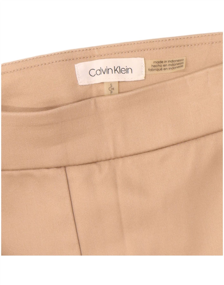 Pantaloni skinny pentru femei Calvin Klein Mici W27 L28 Bej Poliester