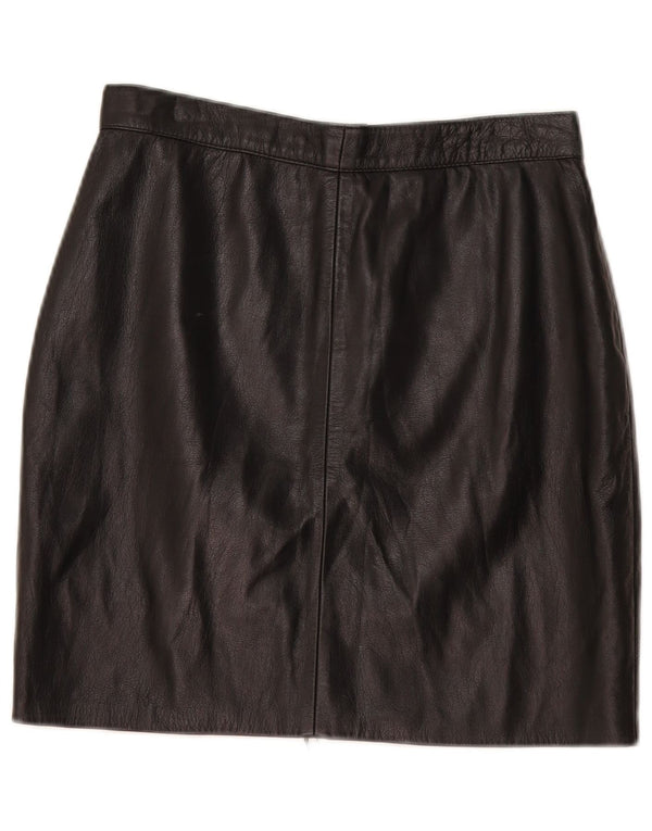 Fusta Mini din piele Vintage pentru femei W30 Medium Black