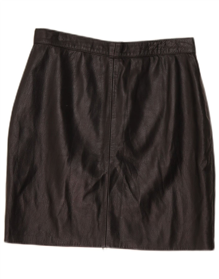 Fusta Mini din piele Vintage pentru femei W30 Medium Black