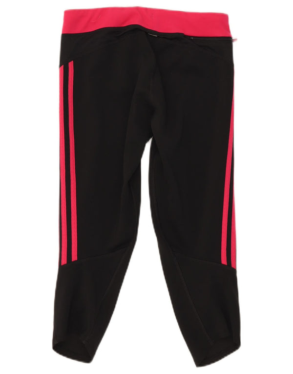 Leggings Capri Adidas pentru femei UK 12 Medium Black Colorblock Poliester
