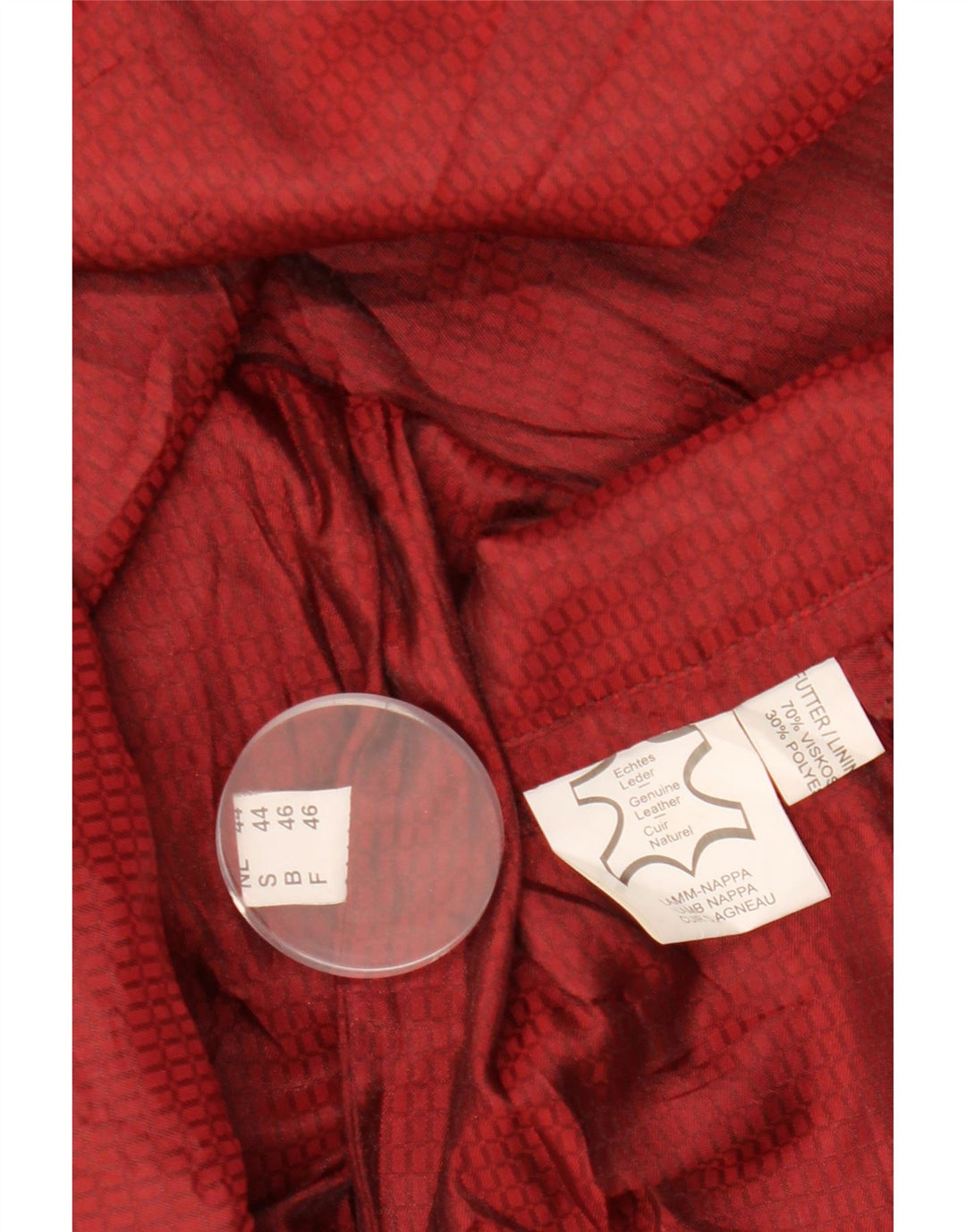 Jachetă de piele pentru femei VINTAGE EU 46 XL din piele burgundă