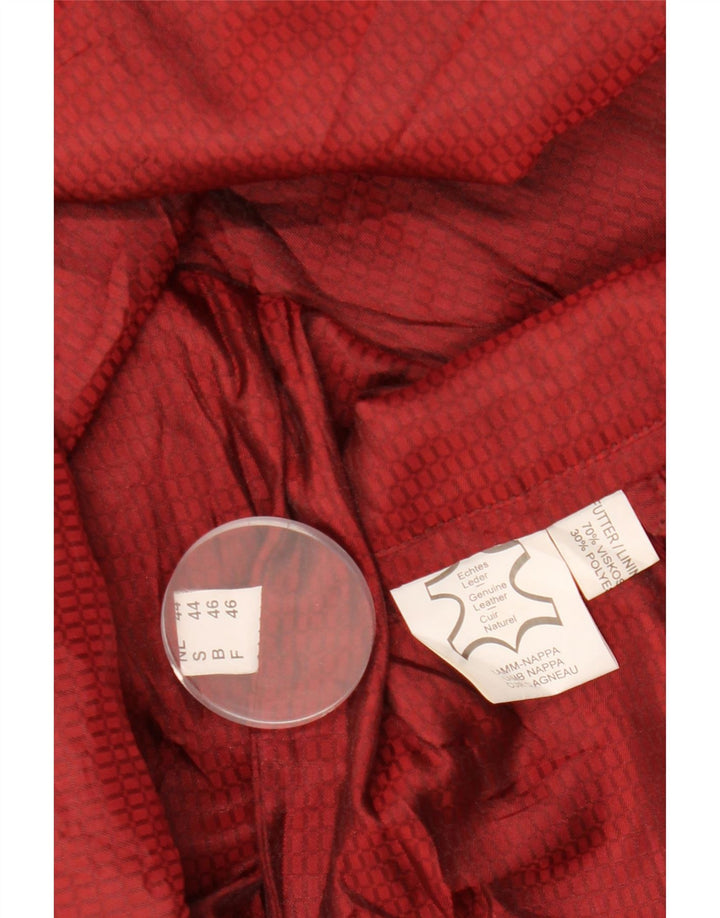 Jachetă de piele pentru femei VINTAGE EU 46 XL din piele burgundă