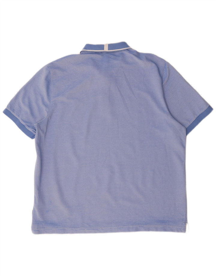 Tricou polo pentru bărbați Ted Baker Mărimea 6 2XL Poliester cu dungi albastre