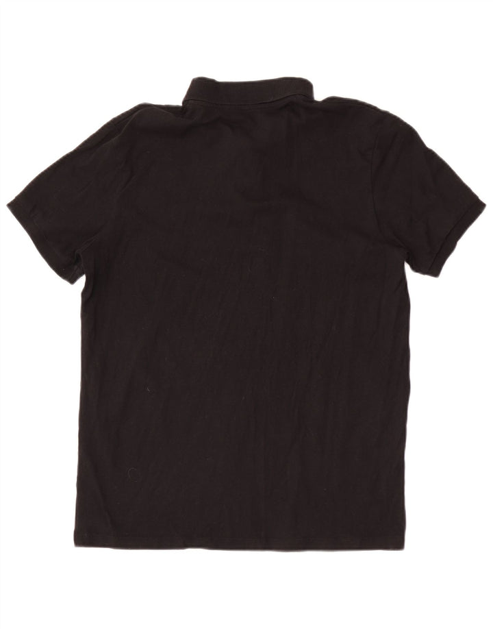 Tricou polo Jack & Jones pentru bărbați, bumbac mediu negru
