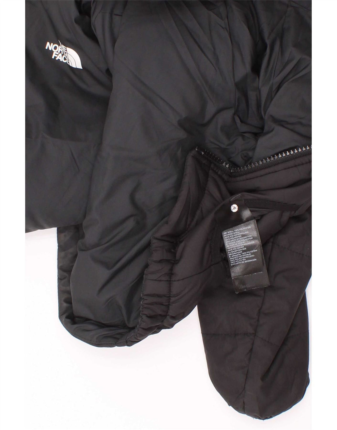 Jachetă căptușită cu glugă The North Face pentru bebeluși 18-24 luni, poliester negru