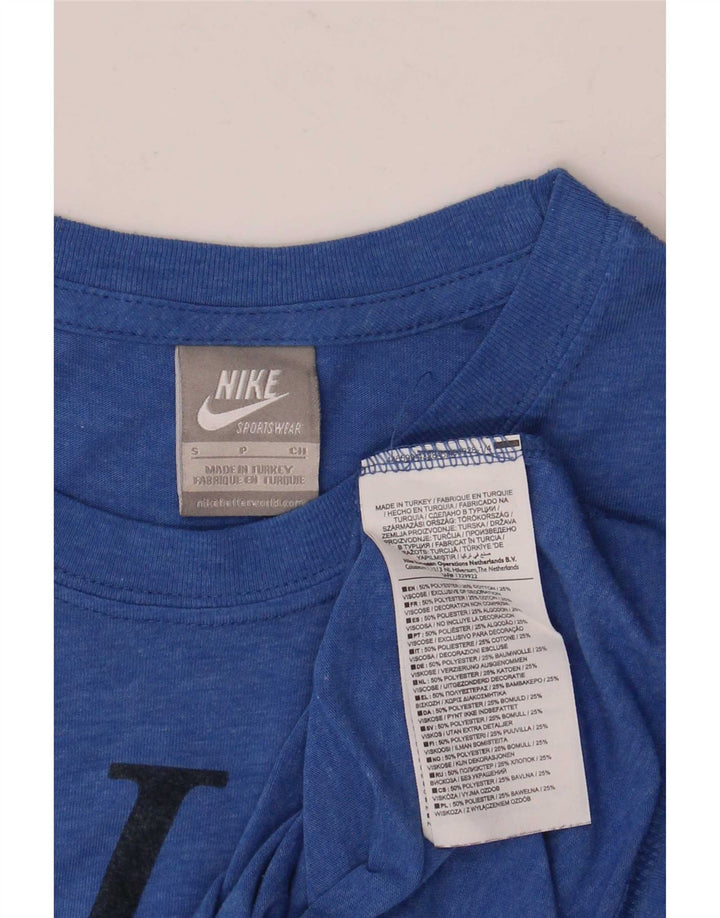 Tricou grafic Nike pentru bărbați Top mic, albastru, poliester