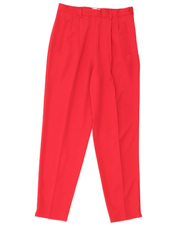 Pantaloni de costum Benetton pentru femei IT 44 Medium W26 L28 Poliester roșu
