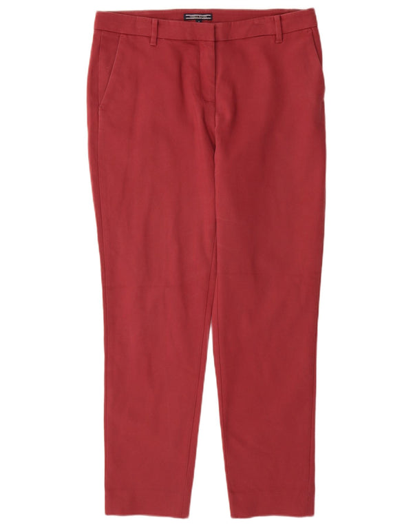 Pantaloni chino slim pentru femei Tommy Hilfiger US 10 Large W30 L28 Burgundy