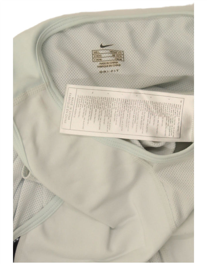 Top cu vestă crop Nike pentru femei Marea Britanie 14/16, mare, albastru, poliester color bloc