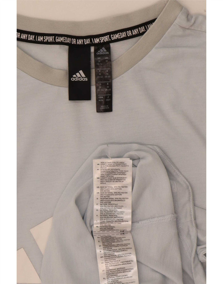 Vesta grafică pentru femei Adidas UK 12/14 Poliester albastru mediu