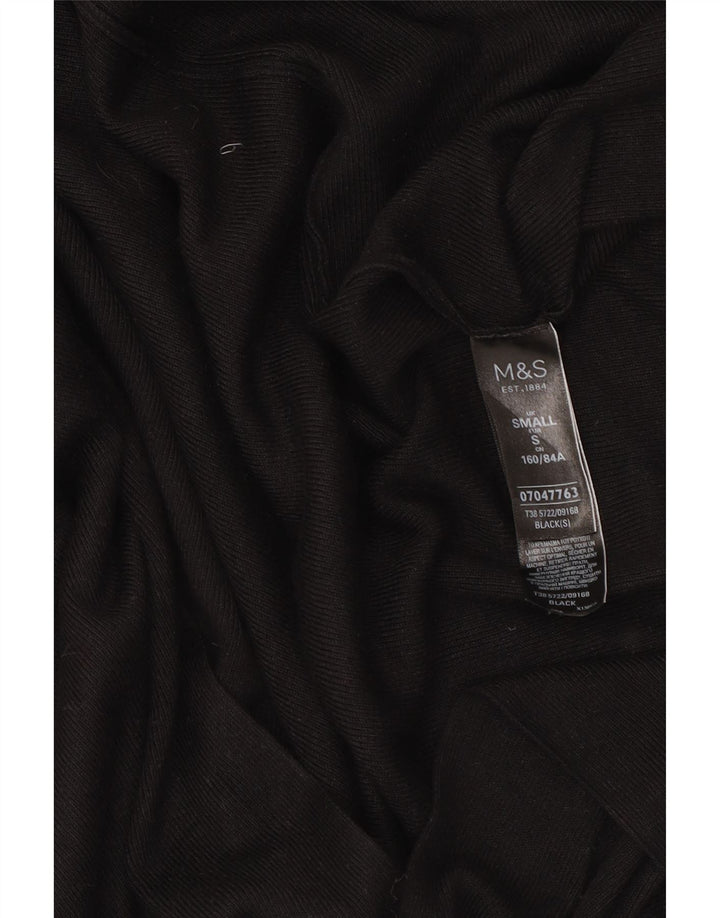 Pulover cardigan deschis pentru femei Marks & Spencer UK 10 Mic Negru
