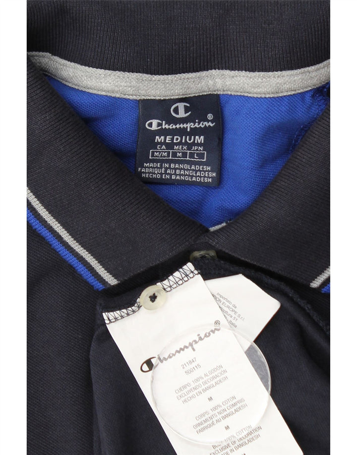 Tricou polo Champion pentru bărbați, bumbac, albastru bleumarin mediu