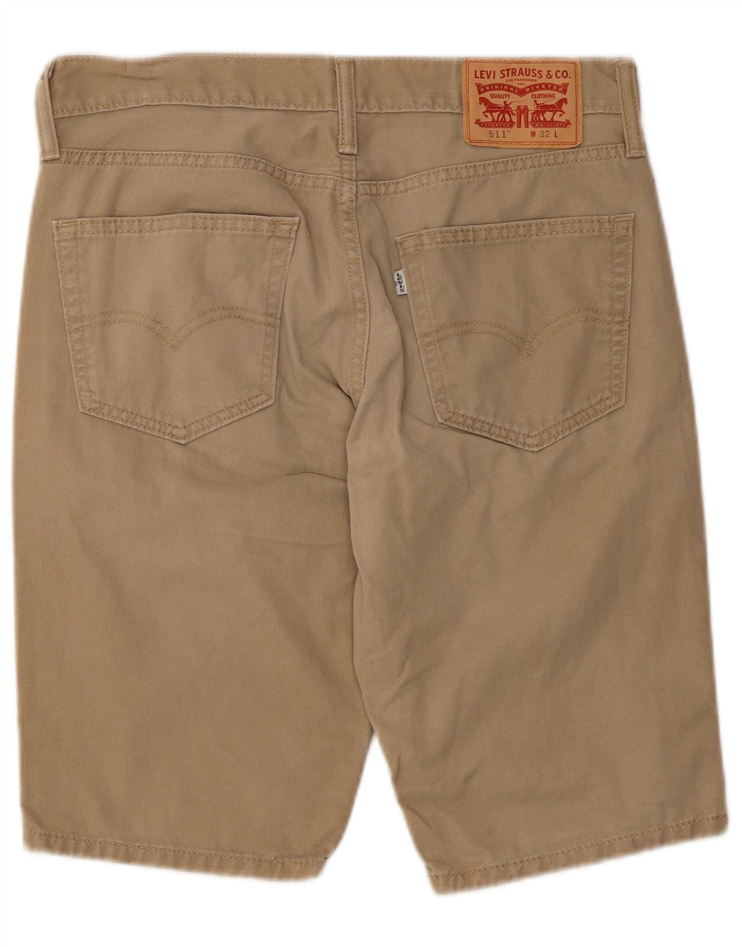 Pantaloni scurți casual Levi's 511 pentru bărbați W32 bumbac mediu bej