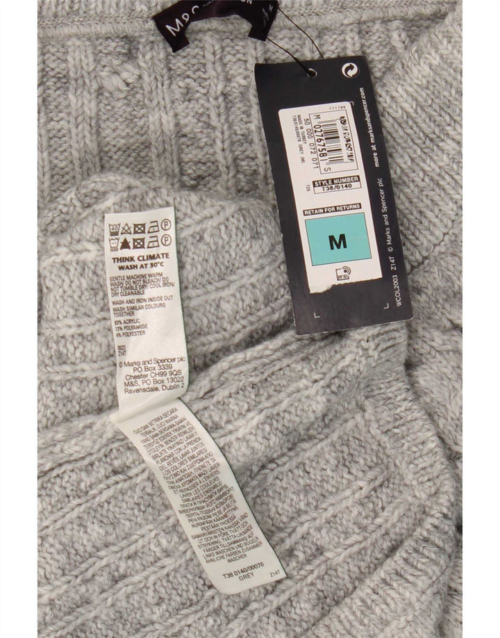 Fusta midi tricot pentru femei Marks & Spencer Medium W30 Gri acrilic