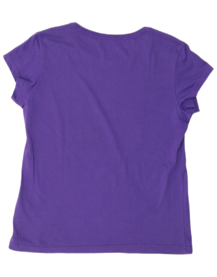 Tricou cu grafic Climalite ADIDAS pentru femei, Marea Britanie 16/18, bumbac mare violet