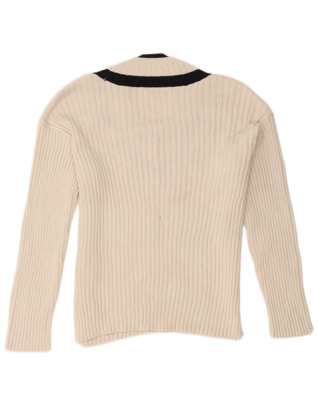 Marks & Spencer Pulover cu decolteu în V pentru femei UK 14 Medium White Colorblock