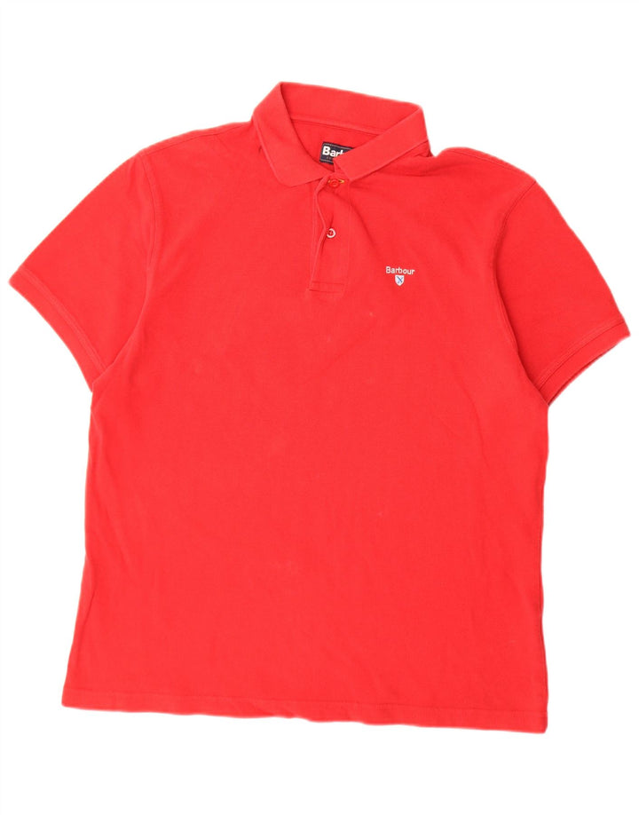 Tricou polo Barbour pentru bărbați, mare, roșu, bumbac