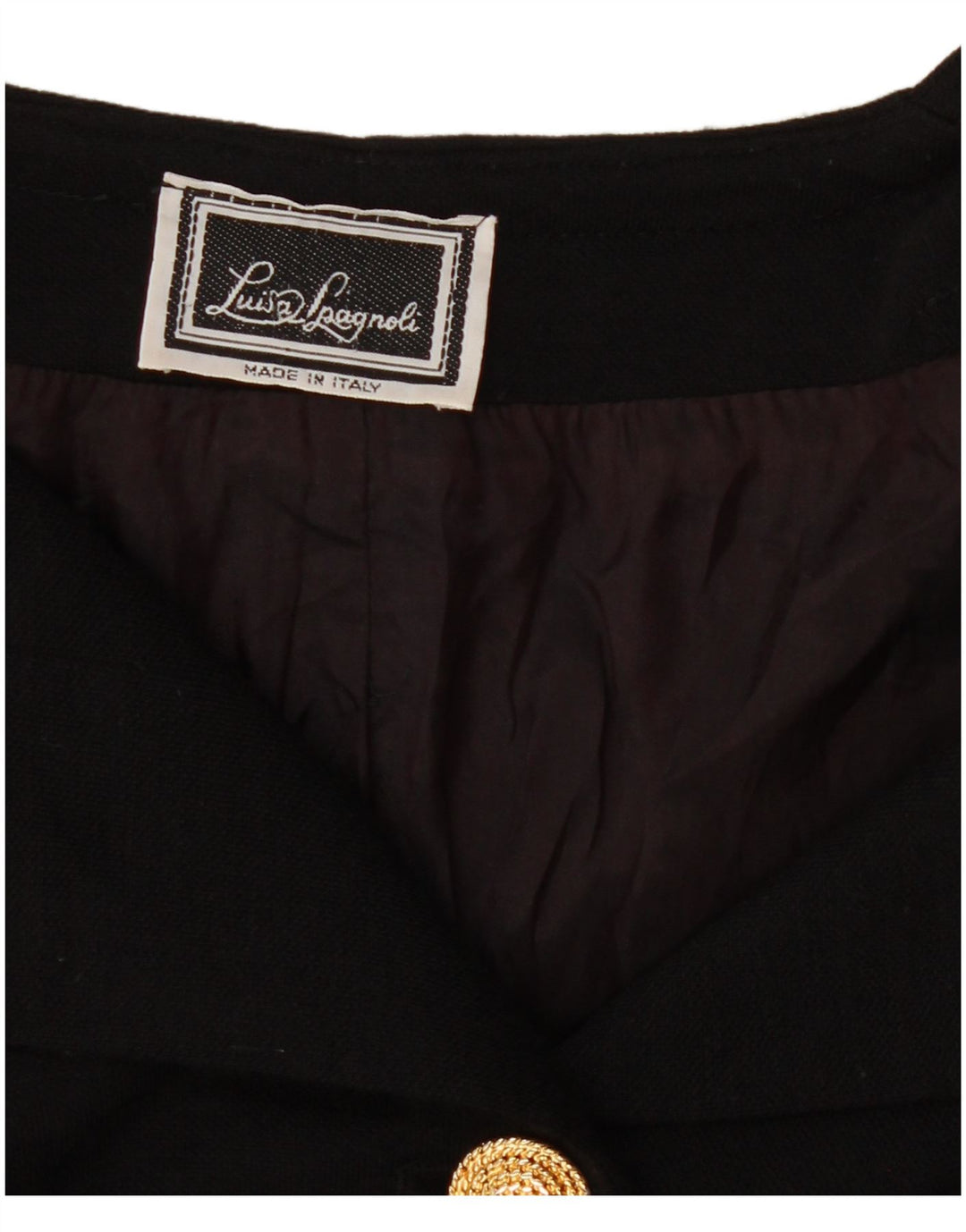 Sacou blazer pentru femei Luisa Spagnoli cu 5 nasturi UK 12 Medium Negru