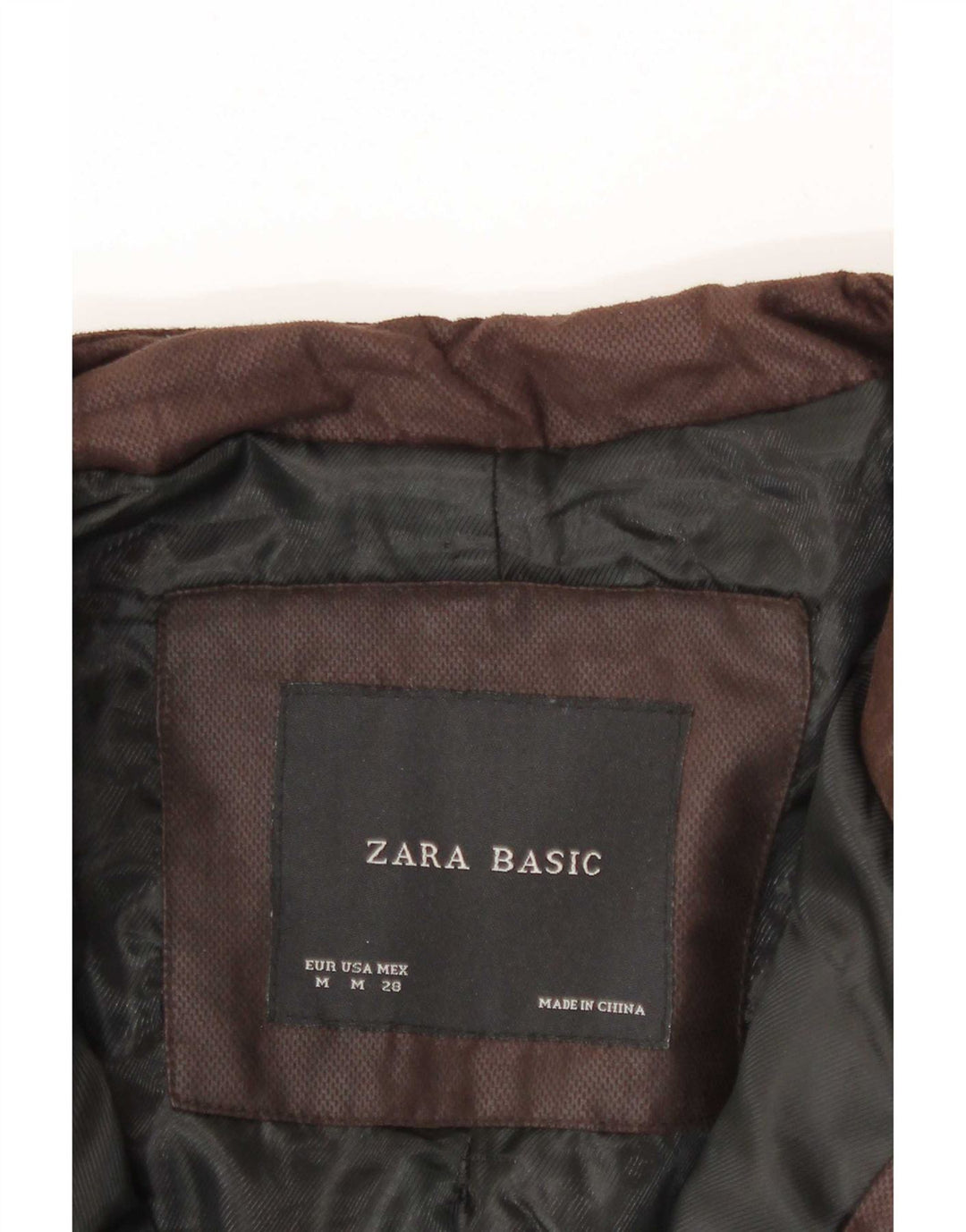 Jachetă Bomber Crop pentru Damă Zara UK 12 Medium Black Herringbone Lână