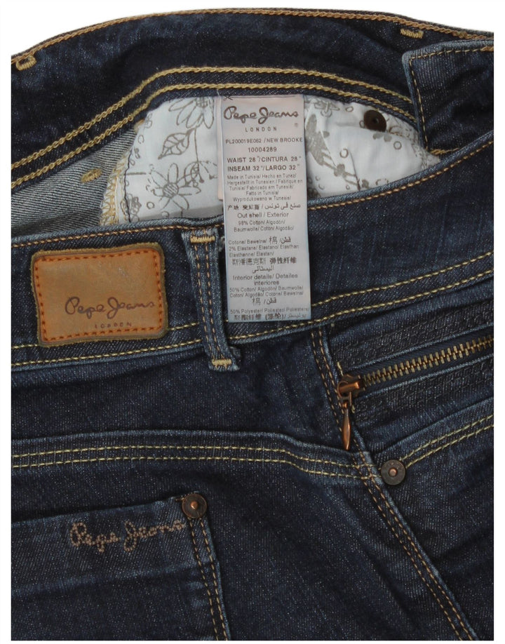 PEPE Jeans Blugi Subțiri De Damă W28 L32 Bumbac Albastru