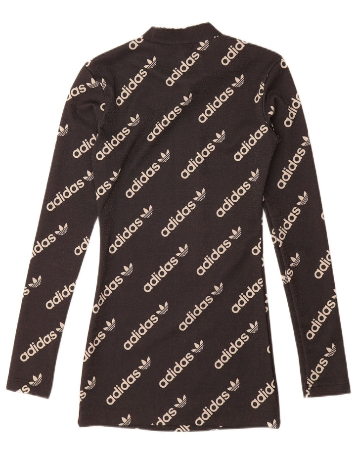 Rochie tricou cu mânecă lungă pentru femei ADIDAS UK 4 XS Negru