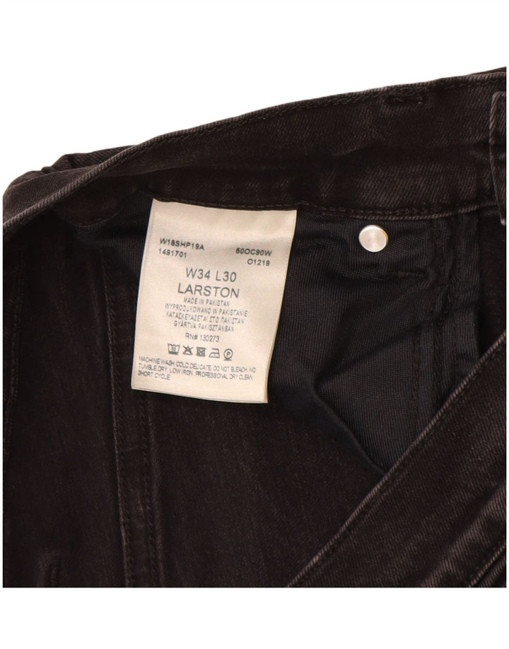 WRANGLER Blugi Larston Slim pentru bărbați W34 L28, bumbac negru