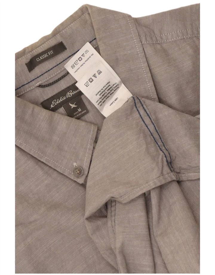 Cămașă pentru bărbați Eddie Bauer, de culoare clasică, din bumbac gri mediu