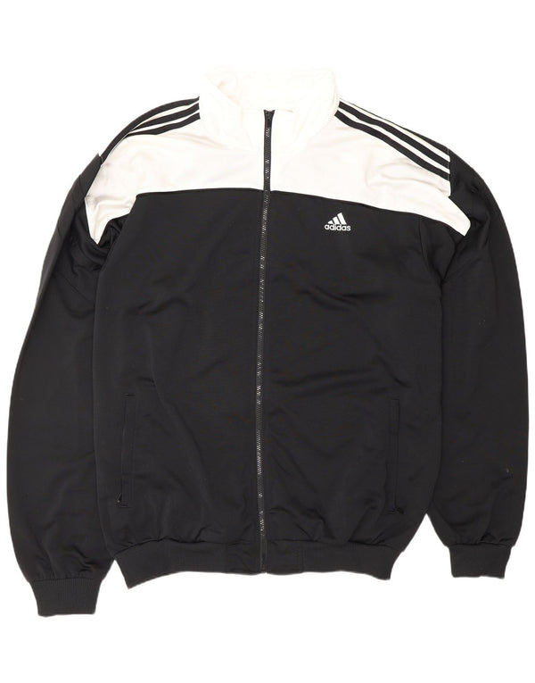 Jachetă de trening pentru bărbați ADIDAS UK 52/54 2XL Negru Poliester color bloc
