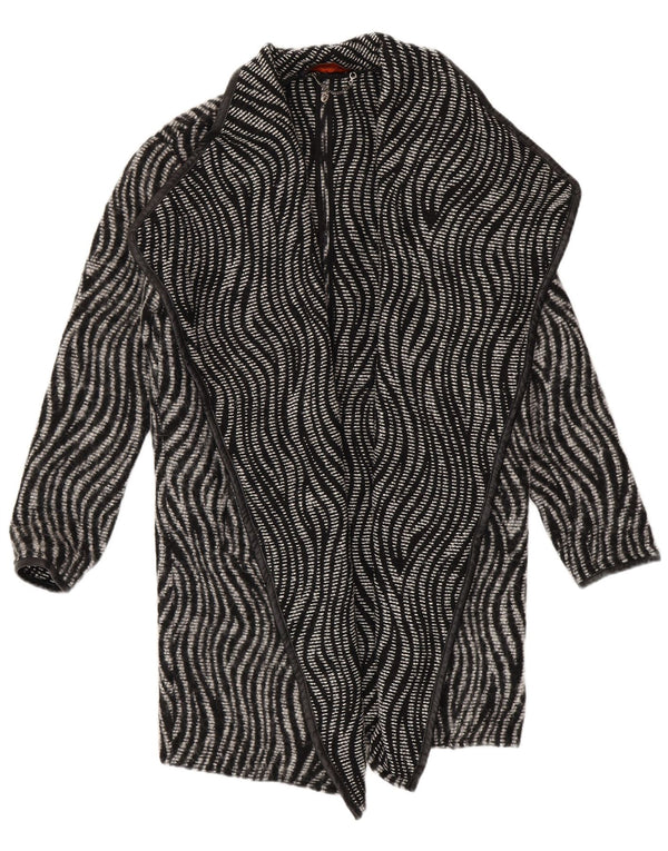 Pardesiu tricot pentru femei Trussardi Jeans IT 40 Small Black Animal Print