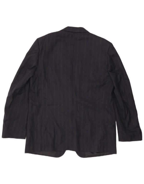 Jachetă blazer pentru bărbați Pierre Cardin cu 2 nasturi IT 58 4XL bleumarin cu dungi