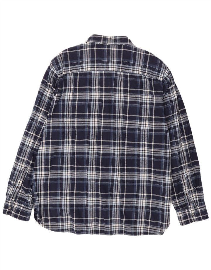 Cămașă de flanel pentru bărbați TIMBERLAND Regular Fit, 3XL, bumbac cu carouri bleumarin