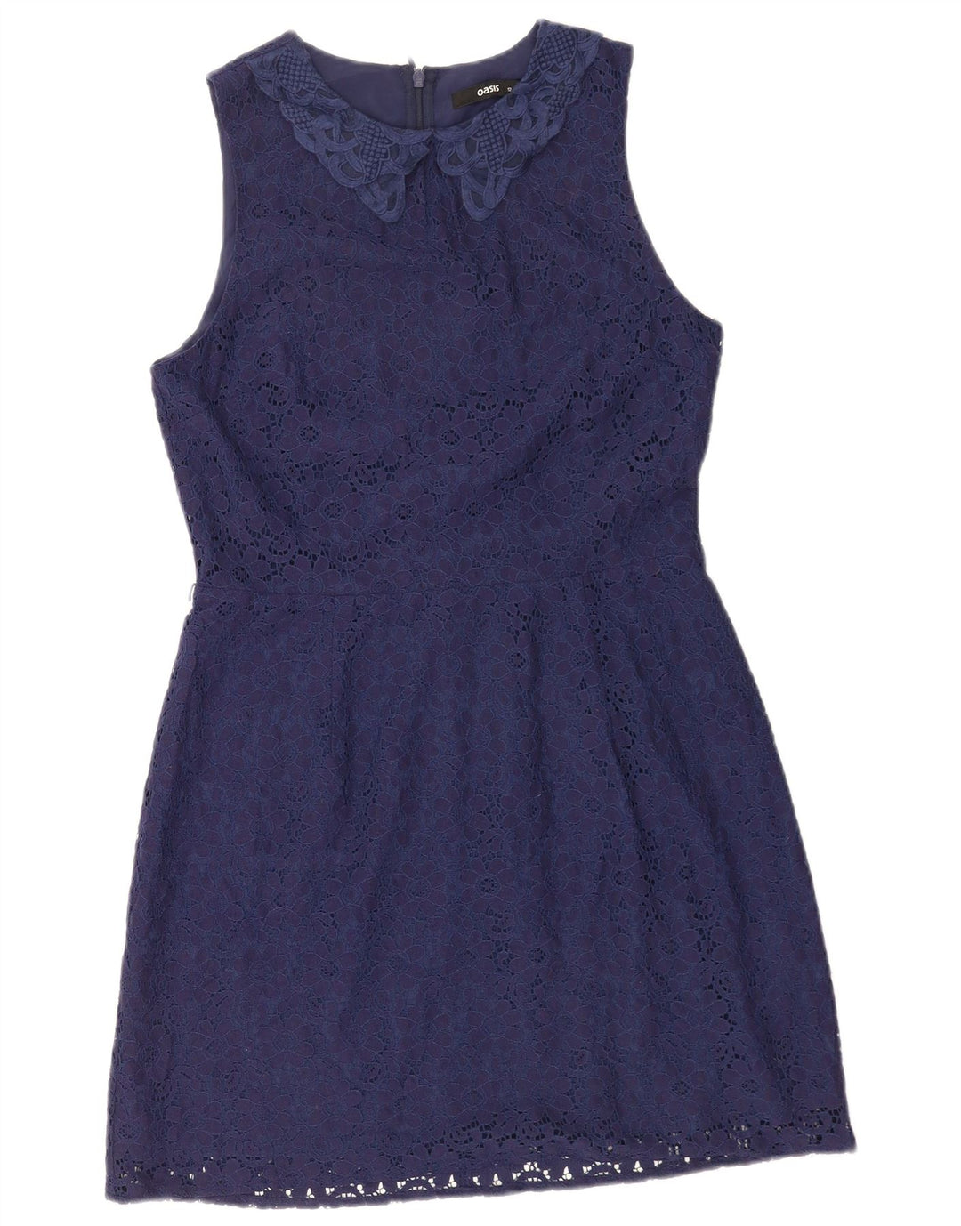 Rochie Oasis pentru femei fără mâneci, în formă de A, UK 12 Medium, bleumarin, poliamidă