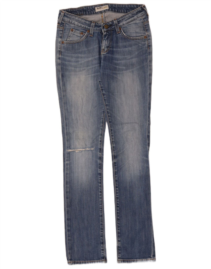 Blugi slim pentru femei Lee Distressed W27 L33 Blue