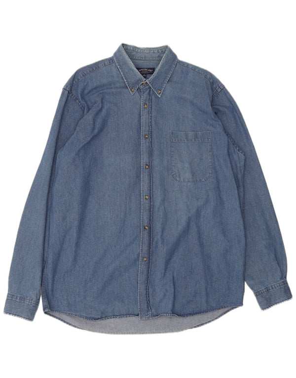 Cămașă din blugi pentru bărbați 1st American Mărimea 41/42 XL Bumbac albastru